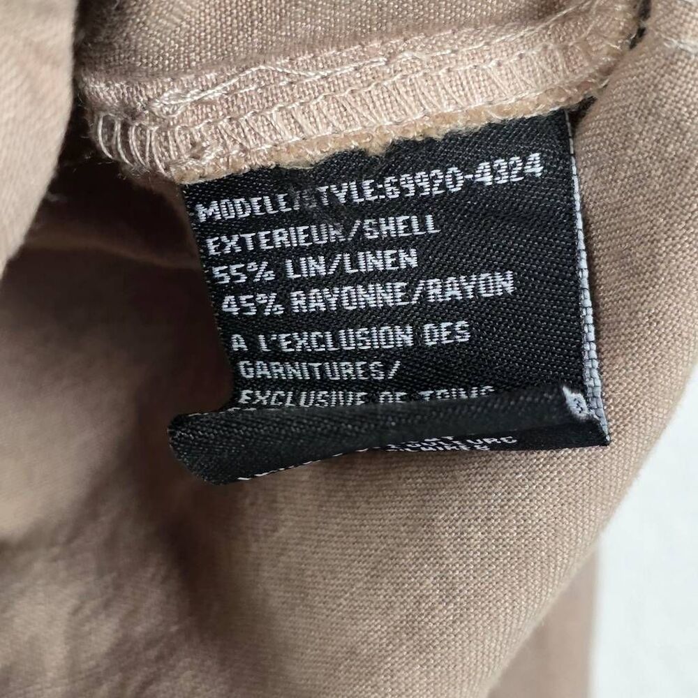 Tribal Jeans Linen Blend Utility Jacket Tan L - Picture 5 of 7
